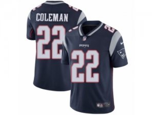 Mens Nike New England Patriots #22 Justin Coleman Vapor Untouchable Limited Navy Blue Team Color NFL Jersey