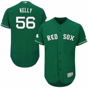 Men\'s Majestic Boston Red Sox #56 Joe Kelly Green Celtic Flexbase Authentic Collection MLB Jersey