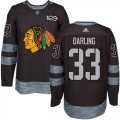 Mens Chicago Blackhawks #33 Scott Darling Black 1917-2017 100th Anniversary Stitched NHL Jersey