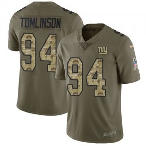 Nike Giants #94 Dalvin Tomlinson Olive Camo Salute To Service Limited Jersey