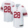 Mens Nike New York Giants #28 Paul Perkins Game White NFL Jersey