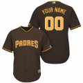 Mens Majestic San Diego Padres Customized Replica Brown Alternate Cool Base MLB Jersey