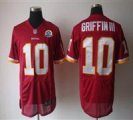Nike Redskins #10 Robert Griffin III Red With Hall of Fame 50th Patch NFL Elite Jersey
