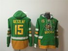 Ducks #15 Ryan Getzlaf Green All Stitched Hooded Sweatshirt