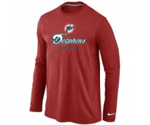 NIKE Miami Dolphins Critical Victory Long Sleeve T-Shirt RED