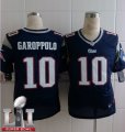 Nike Patriots #10 Jimmy Garoppolo blue 2017 Super Bowl LI Elite Jersey