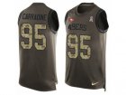 Mens Nike San Francisco 49ers #95 Cornellius Carradine Limited Green Salute to Service Tank Top NFL Jersey