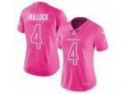 Womens Nike Cincinnati Bengals #4 Randy Bullock Limited Pink Rush Fashion NFL Jersey