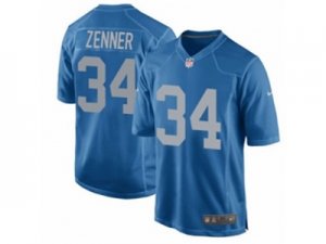 Nike Detroit Lions #34 Zach Zenner Game Blue Alternate NFL Jersey