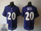 2013 Super Bowl XLVII NEW Baltimore Ravens 20# Ed Reed Purple Elite new
