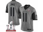 Mens Nike Atlanta Falcons #11 Julio Jones Limited Gray Gridiron Super Bowl LI 51 NFL Jersey