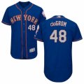 Men's Majestic New York Mets #48 Jacob deGrom Royal Gray Flexbase Authentic Collection MLB Jersey