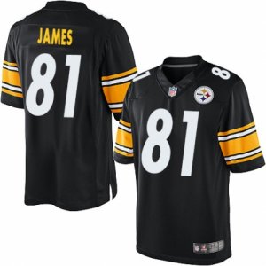 Men\'s Nike Pittsburgh Steelers #81 Jesse James Limited Black Team Color NFL Jersey