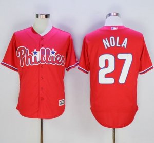 Philadelphia Phillies #27 Aaron Nola Red New Cool Base Stitched Baseball Jersey