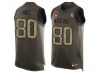 Mens Nike San Francisco 49ers #80 Jerry Rice Limited Green Salute to Service Tank Top NFL Jersey