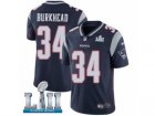 Men Nike New England Patriots #34 Rex Burkhead Navy Blue Team Color Vapor Untouchable Limited Player Super Bowl LII NFL Jersey