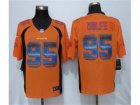 Nike Denver Broncos #95 Derek Wolfe Orange Team Color Mens Stitched NFL Limited Strobe Jersey