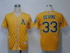 MLB Oakland Athletics #33 Devine Yellow