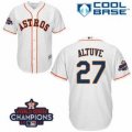Astros #27 Jose Altuve White New Cool Base 2017 World Series Champions Stitched MLB Jersey