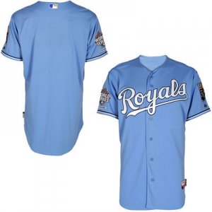 Men Kansas City Royals Blank Light Blue Cool Base 2015 World Series Champions MLB Jersey