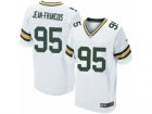 Mens Nike Green Bay Packers #95 Ricky Jean-Francois Elite White NFL Jersey