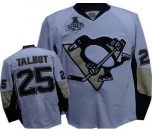 nhl pittsburgh penguins #25 talbot white