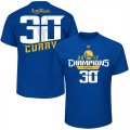 Golden State Warriors 30 Stephen Curry 2017 NBA Champions Mens T-Shirt Royal
