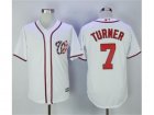 Washington Nationals #7 Trea Turner White New Cool Base Stitched MLB Jersey