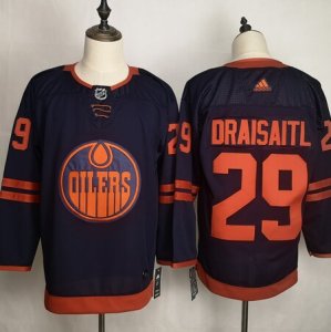 Oilers #29 Leon Draisaitl Navy 50th Anniversary Adidas Jersey