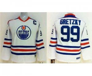 Youth nhl jerseys edmonton oilers #99 gretzky white[patch C]