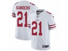 Mens Nike San Francisco 49ers #21 Deion Sanders Vapor Untouchable Limited White NFL Jersey