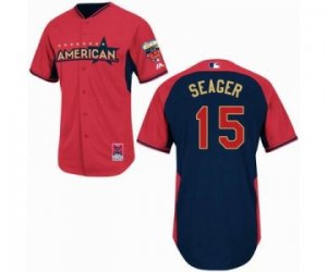 mlb 2014 all star jerseys seattle mariners #15 seager red-blue