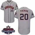 Astros #20 Preston Tucker Grey Flexbase Authentic Collection 2017 World Series Champions Stitched MLB Jersey