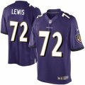 Mens Nike Baltimore Ravens #72 Alex Lewis Limited Purple Team Color NFL Jersey