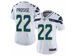 Women Nike Seattle Seahawks #22 C. J. Prosise Vapor Untouchable Limited White NFL Jersey