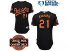 mlb Baltimore Orioles #21 Nick Markakis black Cool Base[20th Anniversary Patch]