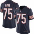 Mens Nike Chicago Bears #75 Kyle Long Limited Navy Blue Rush NFL Jersey