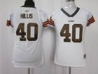 women nfl cleveland browns #40 hillis field flirt fashion white