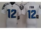 2015 Super Bowl XLIX Nike Women nfl Seattle Seahawks #12 Fan white jerseys