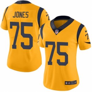 Women\'s Nike Los Angeles Rams #75 Deacon Jones Limited Gold Rush NFL Jersey
