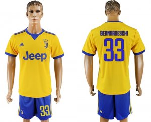 2017-18 Juventus 33 BEARAADESCHI Away Soccer Jersey