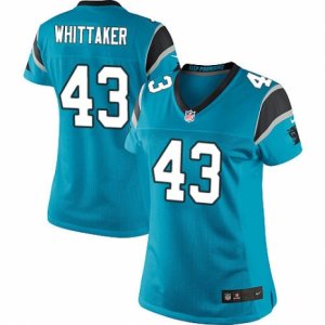 Womens Nike Carolina Panthers #43 Fozzy Whittaker Limited Blue Alternate NFL Jersey