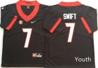 Georgia Bulldogs #7 D'Andre Swift Black Youth Nike College Football Jersey