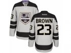 Mens Reebok Los Angeles Kings #23 Dustin Brown Authentic Gray Alternate NHL Jersey