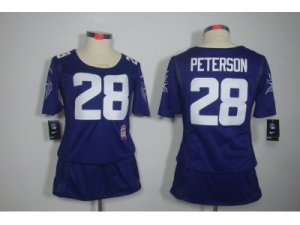 Nike Women NFL Minnesota Vikings #28 Adrian Peterson purple jerseys[breast cancer awareness]