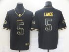 Nike 49ers #5 Trey Lance Black Gold Vapor Untouchable Limited Jersey