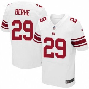 Mens Nike New York Giants #29 Nat Berhe Elite White NFL Jersey