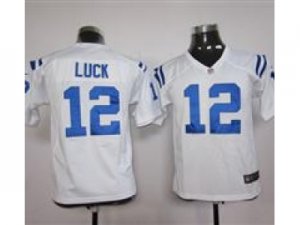 Nike youth NFL Indianapolis Colts #12 Andrew Luck White Jerseys