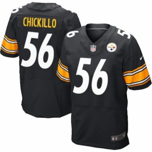 Mens Nike Pittsburgh Steelers #56 Anthony Chickillo Elite Black Team Color NFL Jersey