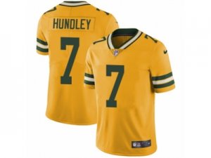 Mens Nike Green Bay Packers #7 Brett Hundley Limited Gold Rush NFL Jersey